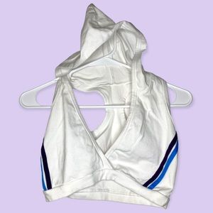 Active wear crop top white